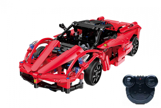 CaDA Klemmbausteine Red Storm Car RC Set RTR mit Fernsteuerung und Antriebsset - 380 Teile