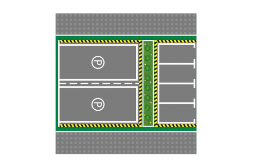 Wange Grundplatte Parkfläche 32x32 Noppen, ca. 25,5x25,5cm