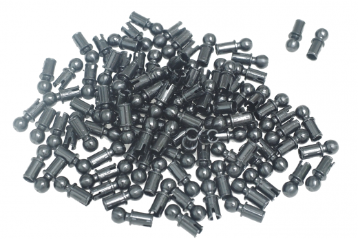 KBW Klemmbausteine Technik Pin 1/2 mit Kugelverbinder in schwarz 100Stück