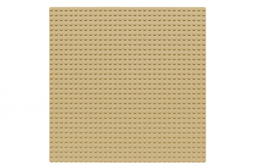 Wange Grundplatte sand gelb 32x32 Noppen, ca. 25,5x25,5cm