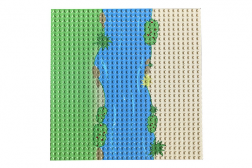 Klemmbausteine Grundplatte Strand gerade 32x32 (25,5cmx25,5cm)