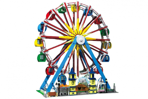 MouldKing Klemmbausteine Klingland Riesenrad mit Motor,Musik,Beleuchtung und Fernbedienung - 3836 Teile
