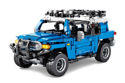 Sembo Klemmbausteine Geländewagen blau Pullback - 999 Teile