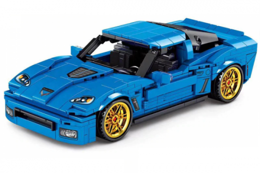 Sembo Klemmbausteine blauer Rennwagen - 668 Teile