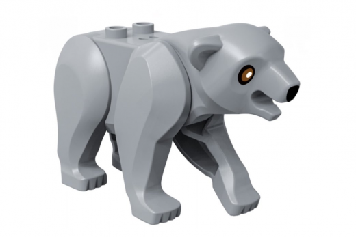 Klemmbausteine Bär in grau
