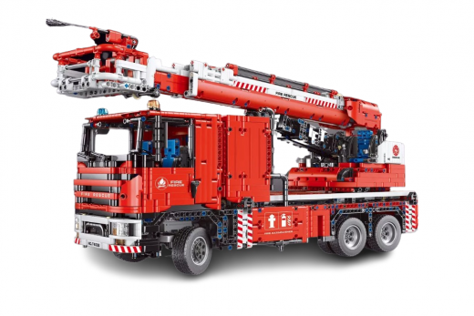 TaiGaoLe Klemmbausteine RC Technik Feuerwehr Kranwagen - 4629 Teile