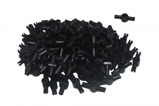 KBW Klemmbausteine Technik Pin Lang mit Pinloch in der Mitte in schwarz 100Stück