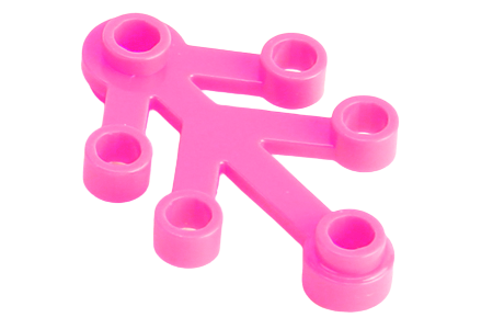 KBW Klemmbausteine Blattelement 4x3 in dunkel pink 100Stück