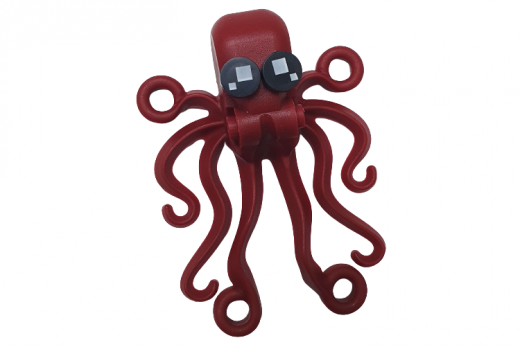 Klemmbausteine Kraken mit bedruckten Augenfliesen