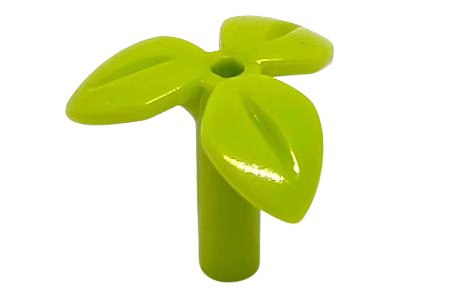 KBW Klemmbausteine Pflanze 3Blatt Blütenstiel in lime grün 100Stück