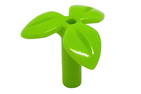 KBW Klemmbausteine Pflanze 3-Blatt Blütenstiel in hellgrün 100 Stück