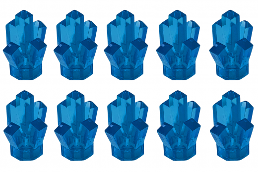 Klemmbausteine Kristall in blau transparent 10Stück