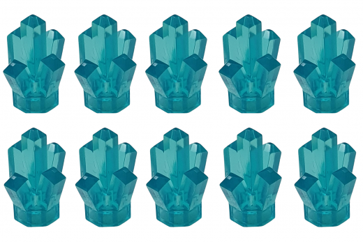 Klemmbausteine Kristall in hell blau transparent 10Stück