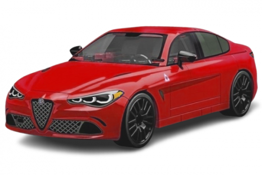 COBI Klemmbausteine Autos Alfa Romeo Gulia Quadrifoglio Rot - 90 Teile