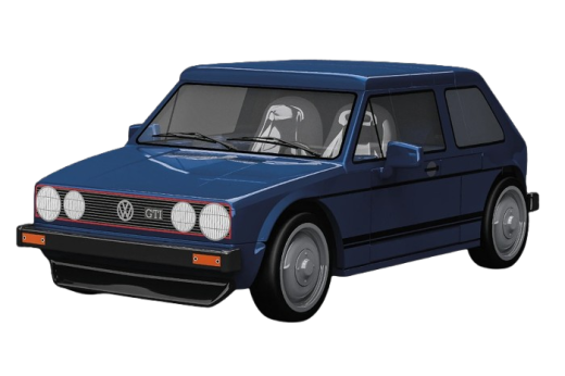 COBI Klemmbausteine Autos VW Golf GTI Blau 1976 - 68 Teile