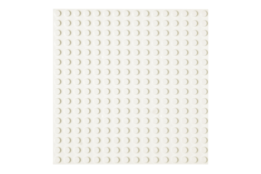 STS Grundplatte Weiß Unterbaubar 16x16 Noppen, 12,8cm x 12,8cm