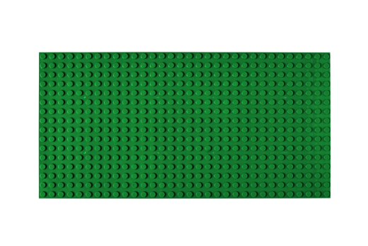 STS Grundplatte Grün Unterbaubar 16x32 Noppen, 12,8cm x 25,6cm