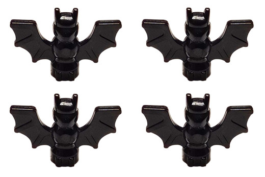 Klemmbausteine Tier Fledermaus in schwarz 4Stück