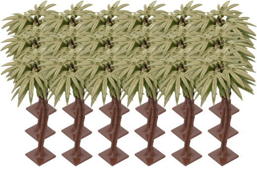 KBW Klemmbausteine Palme in olive grün SUPER SET 18Stück