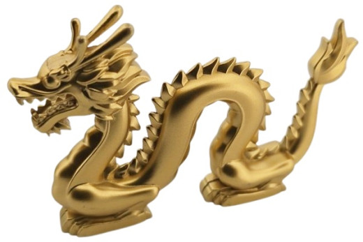 Klemmbausteine Chinesischer Drache in gold