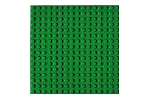 STS Grundplatte Grün Unterbaubar 16x16 Noppen, 12,8cm x 12,8cm