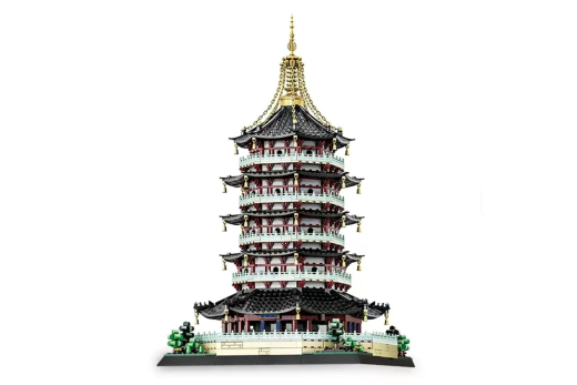 Wange Klemmbausteine Gebäude Leifeng Pagoda - 1498 Teile