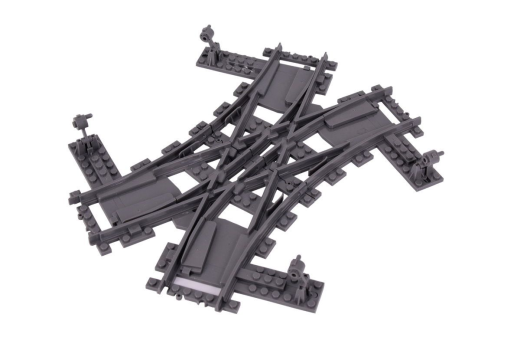 STS Klemmbausteine Eisenbahn Schiene Doppel-Lippen Weiche R40