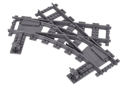 STS Klemmbausteine Eisenbahn Schiene Einzel-Lippen Weiche R40