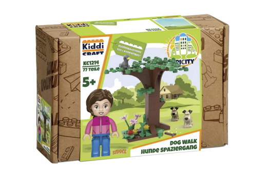 Kiddicraft Klemmbausteine Hundespaziergang - 77 Teile