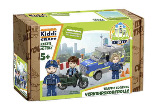 Kiddicraft Klemmbausteine Verkehrskontrolle - 258 Teile