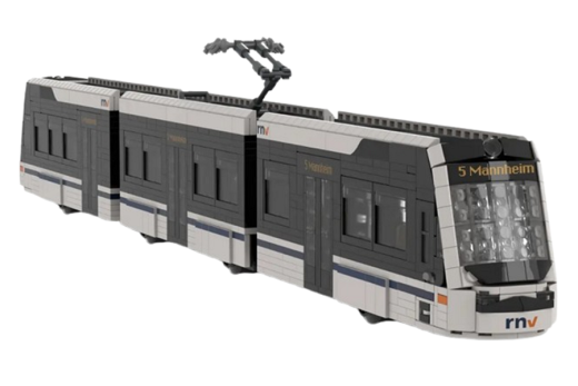 Stoneheap Klemmbausteine Rhein Neckar Tram 3-teiliges Starterset - 1669 Teile