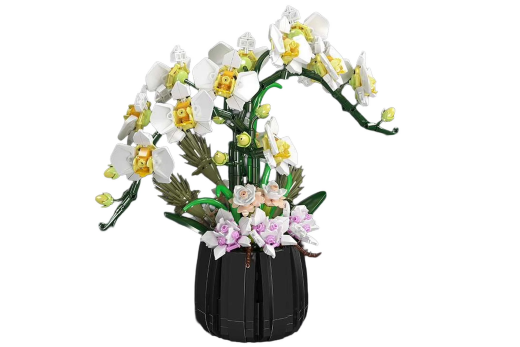 MouldKing Klemmbausteine Blumen Orchideen im Topf - 1014 Teile
