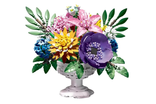 Jie Star Klemmbausteine Traumhafter Blumenstrauß - 1081 Teile