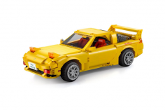 CaDa Klemmbausteine - Initial-D Mazda FD3S RX-7 gelb - optional aufrüstbar mit RC Set - 1655 Teile