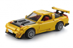 CaDA Klemmbausteine - Initial-D Mazda FD3S RX-7 gelb - optional aufrüstbar mit RC Set - 1655 Teile