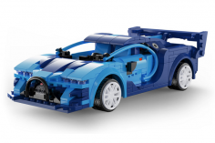 CaDA Klemmbausteine Blue Race Car RC Set RTR mit Fernsteuerung oder via APP und Antriebsset - 325 Teile