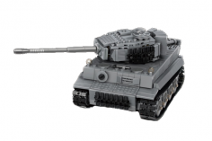 CaDA Klemmbausteine - Panzer Tiger Tank - RC Set RTR mit Fernsteuerung und Antriebsset - 925 Teile