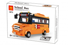 Wange Klemmbausteine - School Bus - 367 Teile