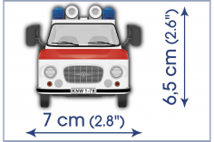COBI Klemmbausteine Auto BARKAS B1000 KRANKENWAGEN - 157 Teile