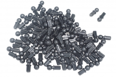 KBW Klemmbausteine Technik Kreuz Pin / Achsen Pin mit Kugelverbinder in schwarz 100Stück