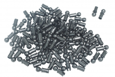 KBW Klemmbausteine Technik Pin 1/2 mit Kugelverbinder in schwarz 100Stück