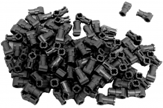 KBW Klemmbausteine Technik Verbinder mit Kreuzlöchern in schwarz 100 Stück