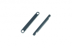 KBW Klemmbausteine Technik Zahnstange 1x8 mit PIN Löchern in schwarz 50Stück