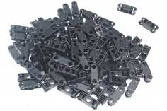 KBW Klemmbausteine Technik Achsen und Pin Verbinder senkrecht mit Pin Lich in der Mitte in schwarz 100 Stück