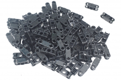 KBW Klemmbausteine Technik Achsen und Pin Verbinder senkrecht mit Pin Loch in der Mitte in schwarz 100Stück