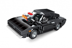 Sembo Klemmbausteine Schwarzer Sportwagen Pullback - 449 Teile