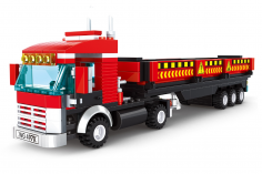 Wange Klemmbausteine Roter Schwerlast LKW / Transporter - 323 Teile