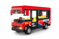 Wange Klemmbausteine - Roter City Bus - 229 Teile