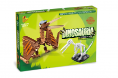 Panlos Klemmbausteine Dinosaurier Set Pterosaurus mit Skelett auf Ständer - 743 Teile