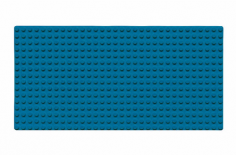 Wange Grundplatte blau 16x32 Noppen, ca. 25,5x13cm